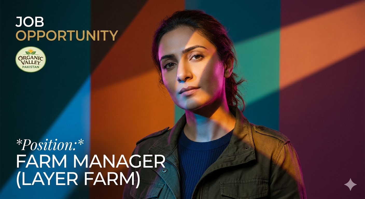 Job Opportunity *Organic Valley Pakistan*  *Position:* Farm Manager (Layer Farm)
