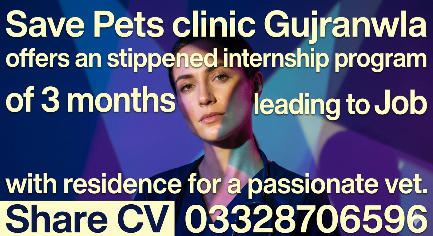 ave Pets clinic Gujranwla offers an stippened internship program