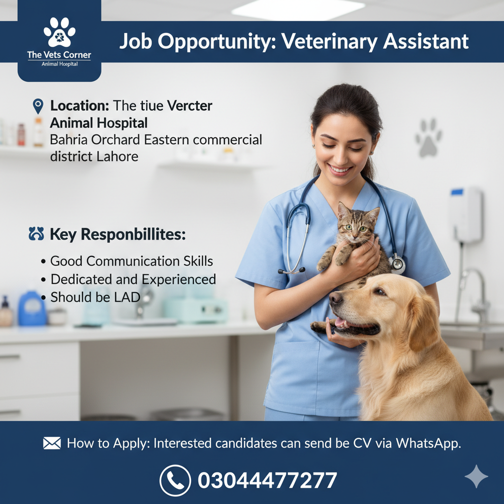 📢 Job Opportunity: Veterinary Assistant