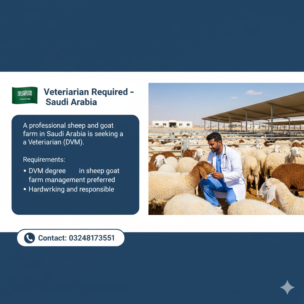 Veterinarian Required – Saudi Arabia 🇸🇦