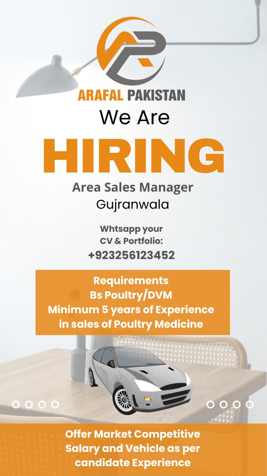 ARAFAL PAKISTAN  We Are  HIRING  Area Sales Manager