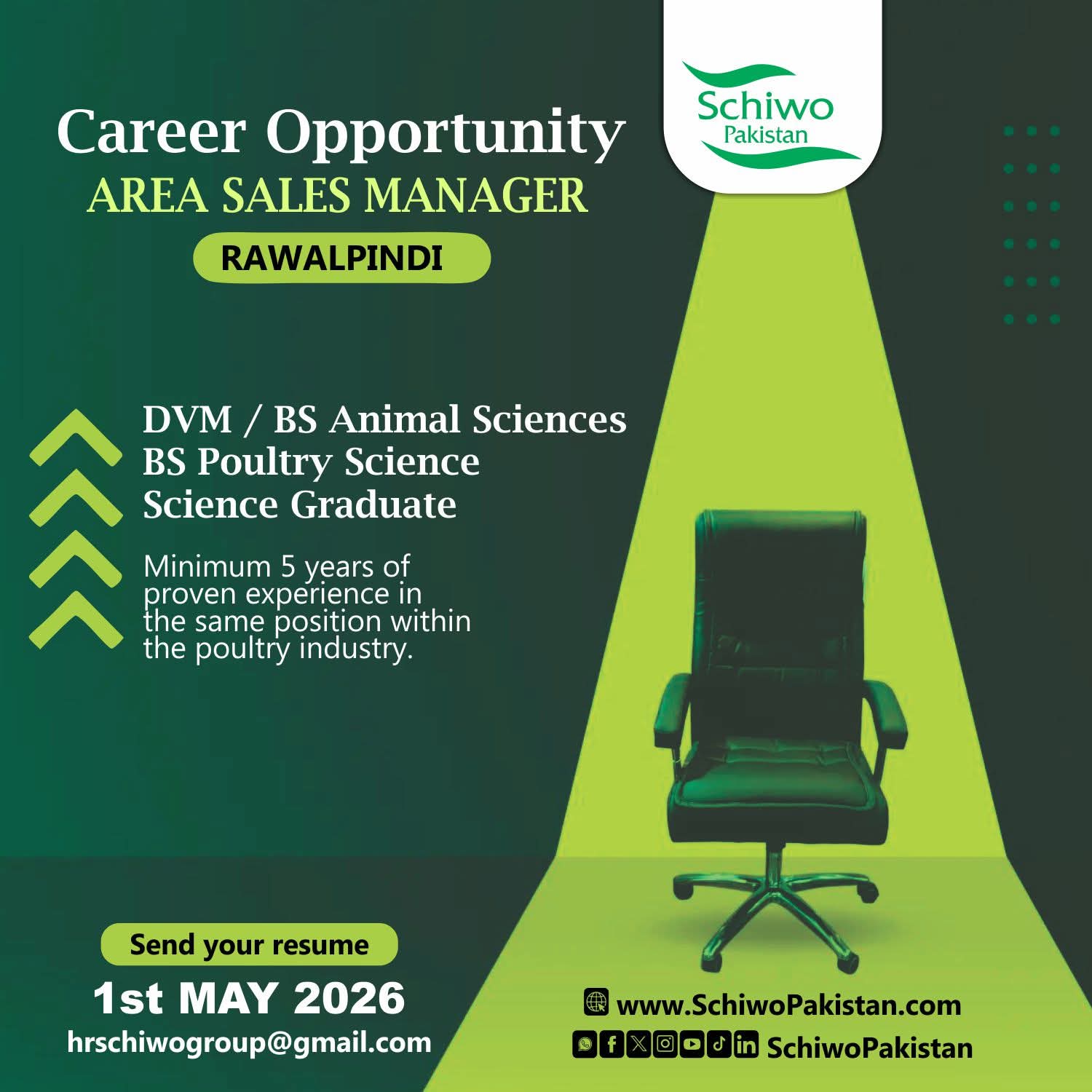 Career Opportunity  Schivo  Pakistan