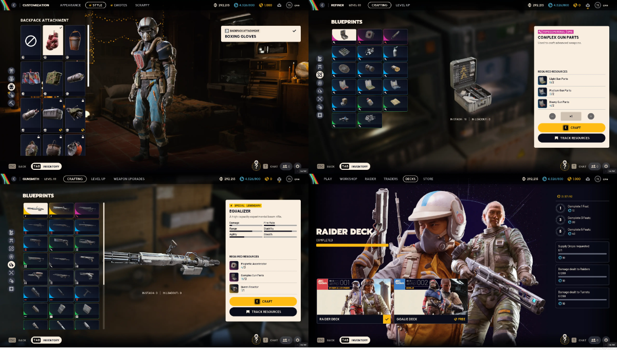 LEVEL 75 Steam Account 35 BLUEPRINTS OUT OF 75 RESOURCES 292K COINS