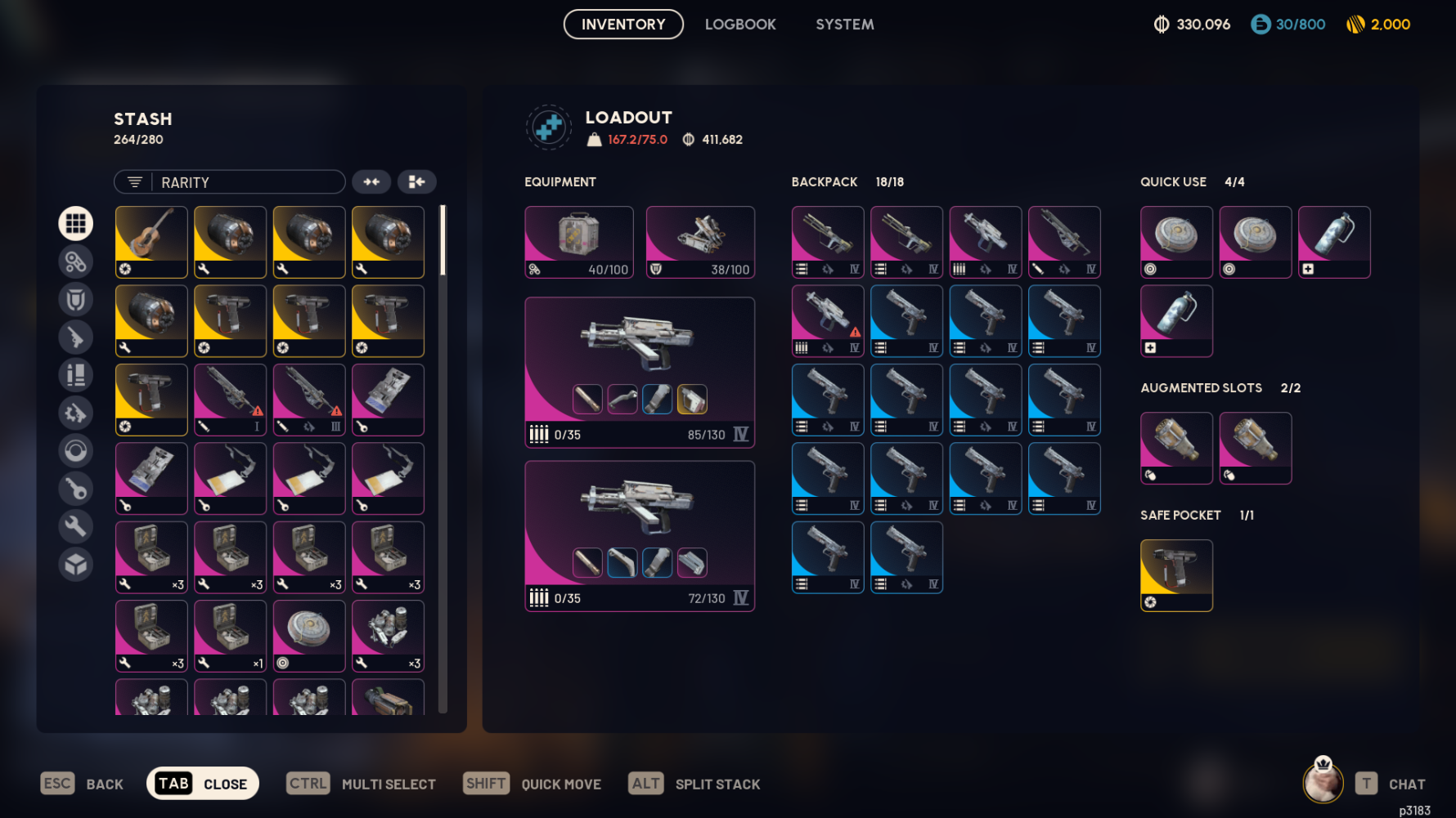 [STEAM] Arc Raiders Standard Level 44+ 330k Coins Stash Max Level 2000 Raider Tokens Bobcat & Venator & Aphelion & Vulcano & Tempest 59+ more blueprints