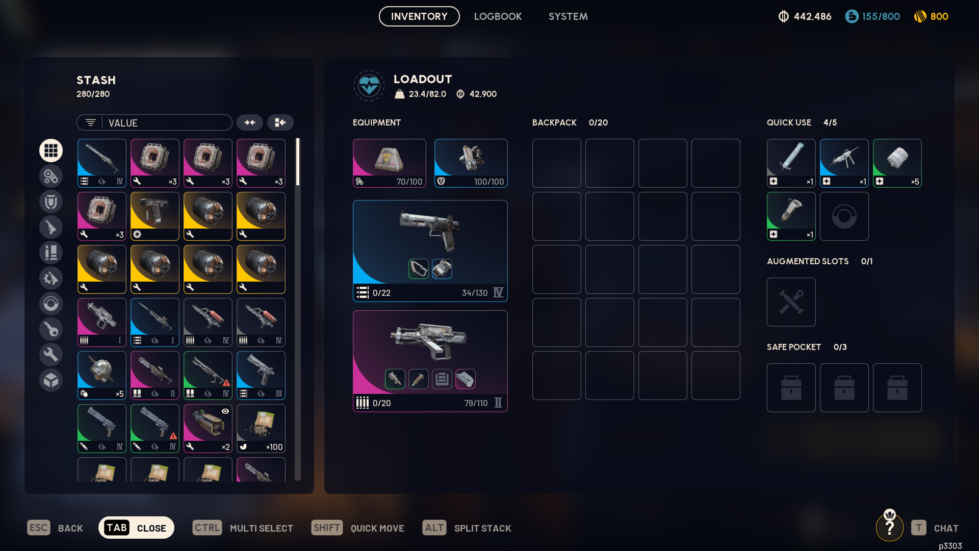 [STEAM] Arc Raiders Standard Level 45+ 440k+Coins Stash Max 800 Raider Tokens Venator & Bobcat & Bettina & Aphelion & Volcano and 55+ more blueprints