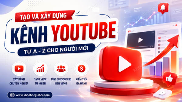 Khóa Học Tạo Và Xây Dựng Kênh Youtube Từ A - Z Cho Người Mới