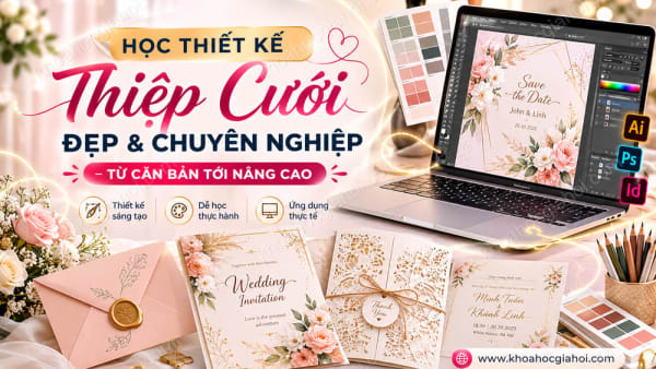 Khóa Học Học Thiết Kế Thiệp Cưới Đẹp Từ Căn Bản Tới Nâng Cao