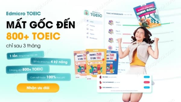 Khóa Học Toeic Edmicro 2025 – Lộ Trình Từ Mất Gốc Đến 800+