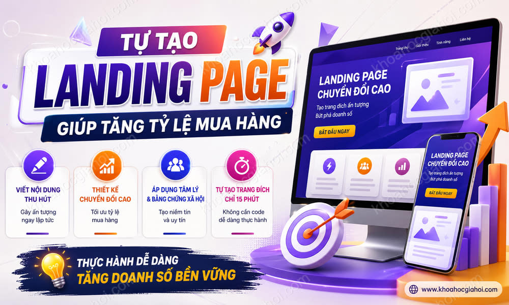 Khóa Học Tự Tạo Landing Page Giúp Tăng Tỷ Lệ Mua Hàng