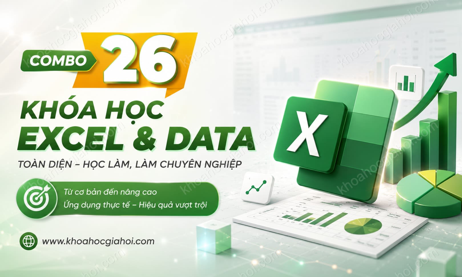 Combo 26 Khóa Học Excel & Data Toàn Diện Cùng Học Excel Online Combo 26 Khóa Học Excel & Data Toàn Diện Cùng Học Excel Online