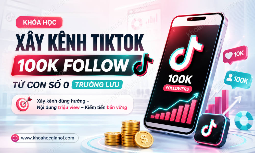 Khóa Học Xây Kênh Tiktok 100k Follow Từ Con Số 0 Trường Lưu