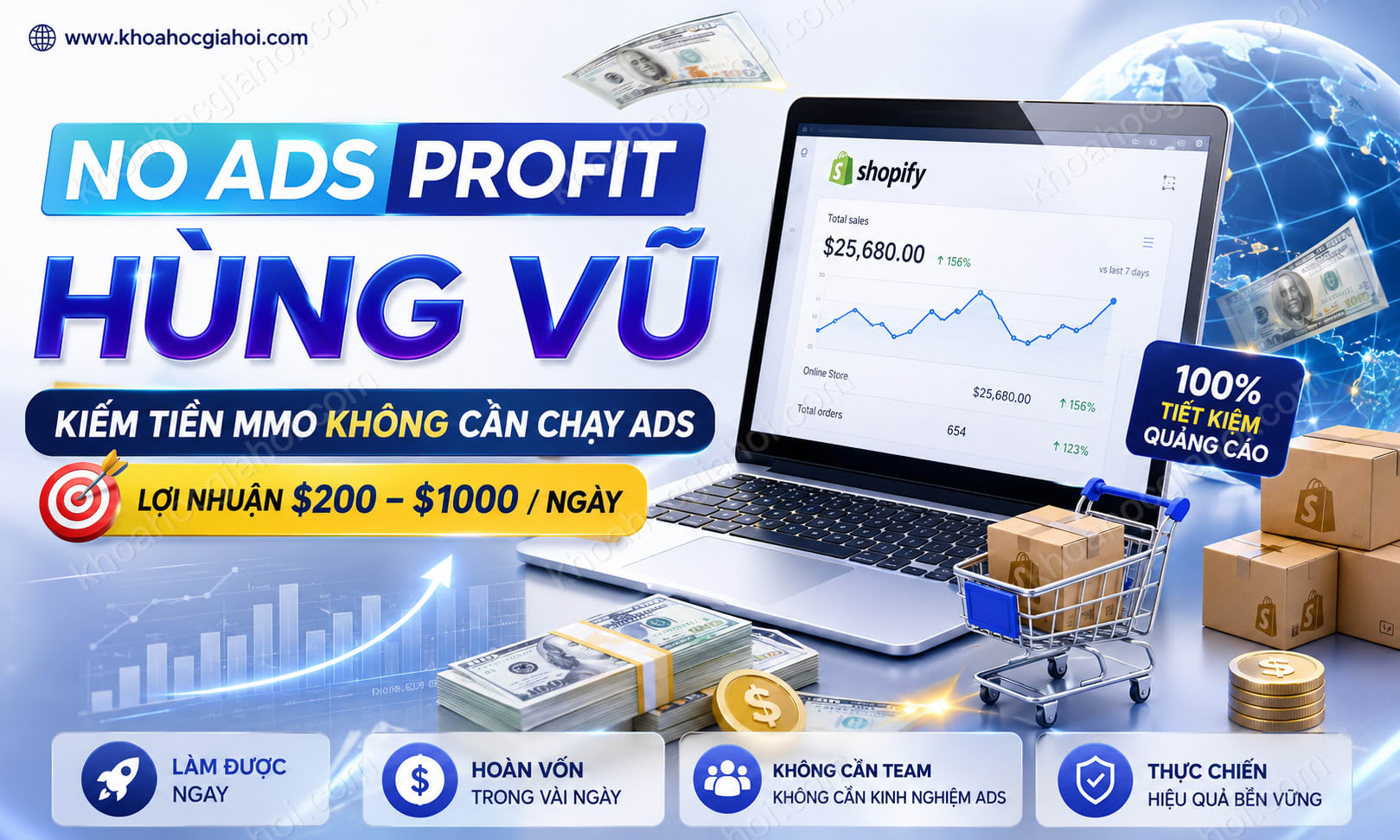 No Ads Profit Hùng Vũ