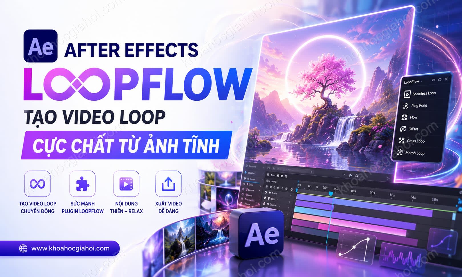 Share Khóa Học After Effects LoopFlow Tạo Video Loop Cực Chất Từ Ảnh Tĩnh