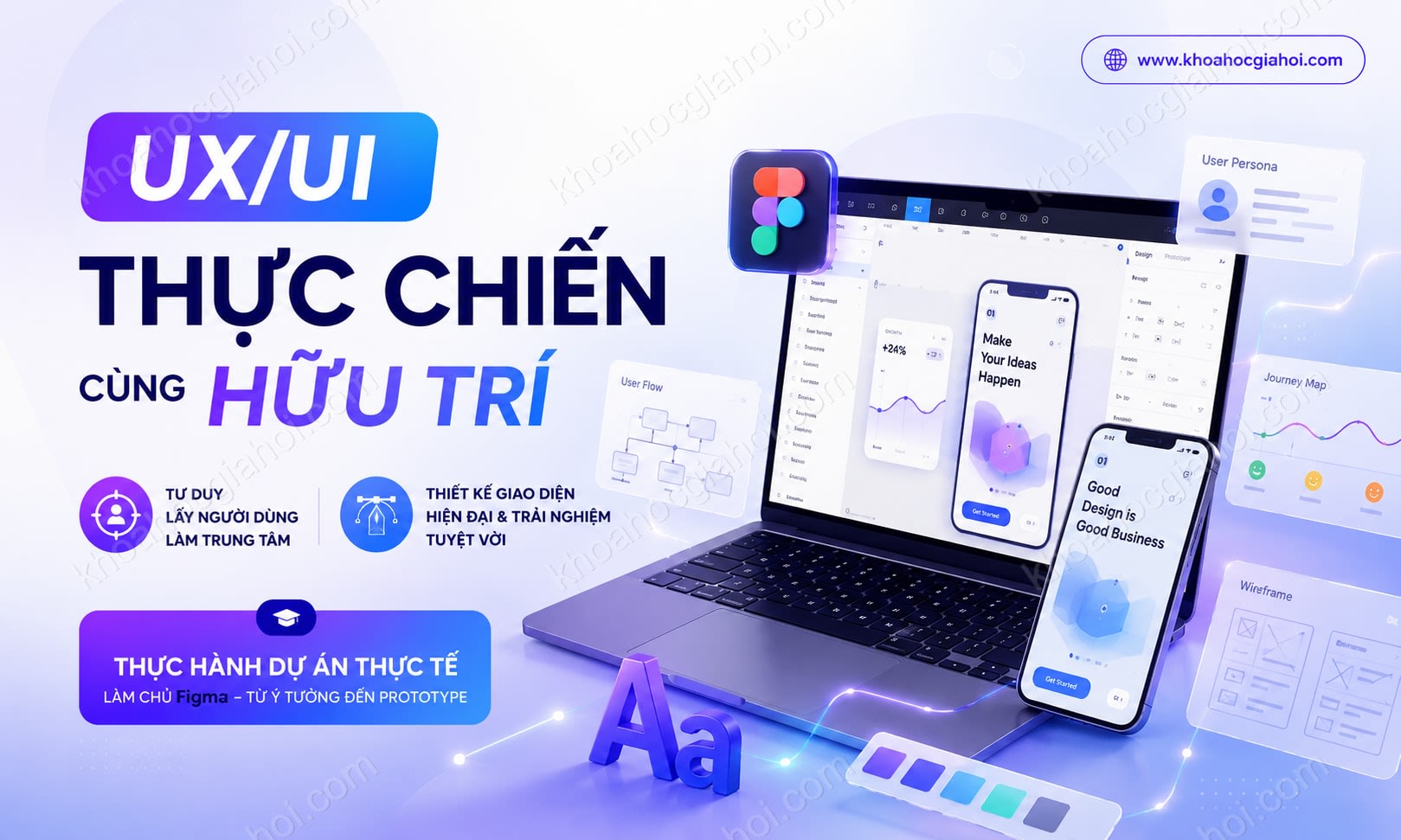 Khóa Học UX/UI Thực Chiến Dia Demy Cùng Hữu Trí