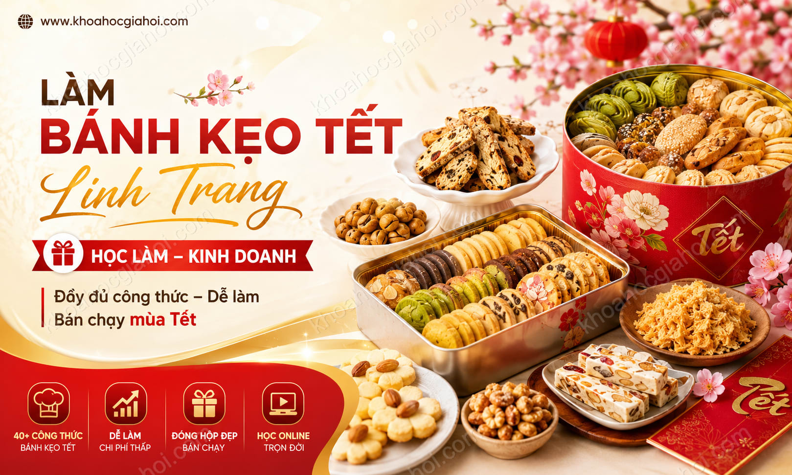 Khóa Học Làm Bánh Kẹo Tết Linh Trang