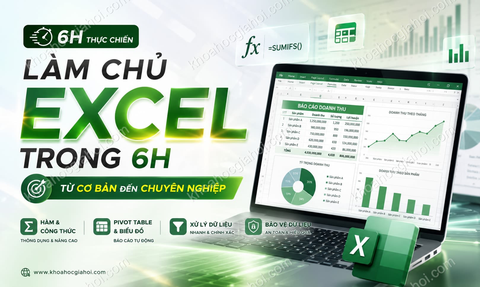 Khóa Học Làm Chủ Excel Trong 6h