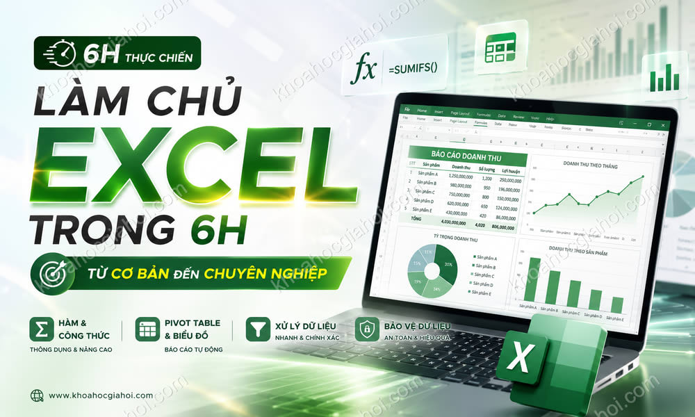 Khóa Học Làm Chủ Excel Trong 6h
