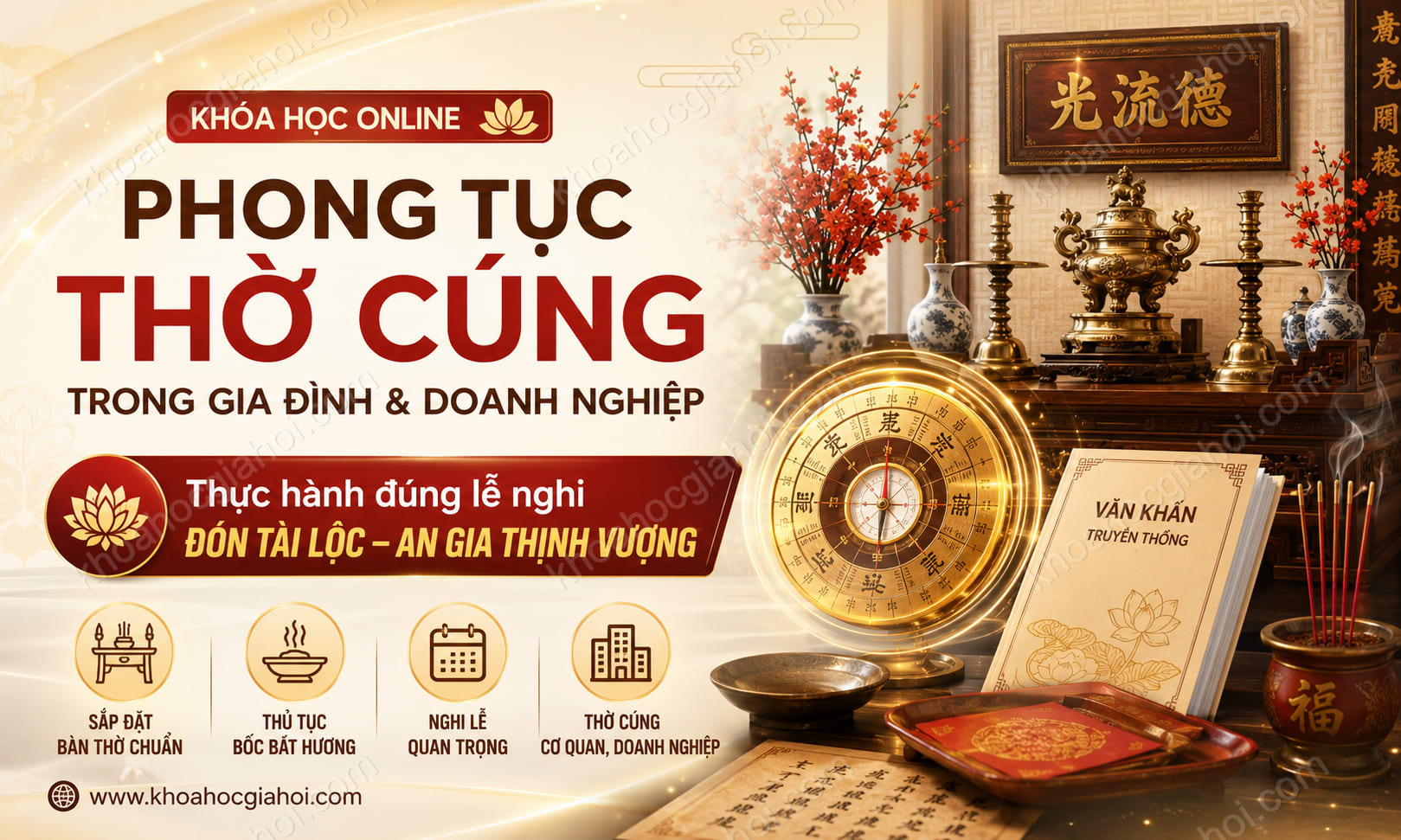 Khóa Học Phong Tục Thờ Cúng Trong Gia Đình Và Trong Cơ Quan, Doanh Nghiệp