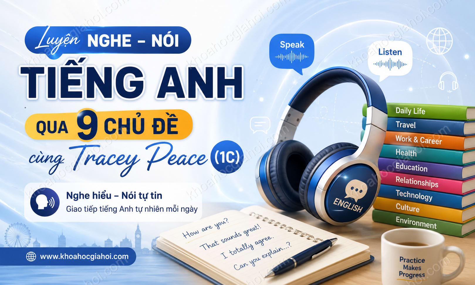Khóa Học Luyện Nghe Nói Tiếng Anh Qua 9 Chủ Đề Cùng Tracey Peace (1c)