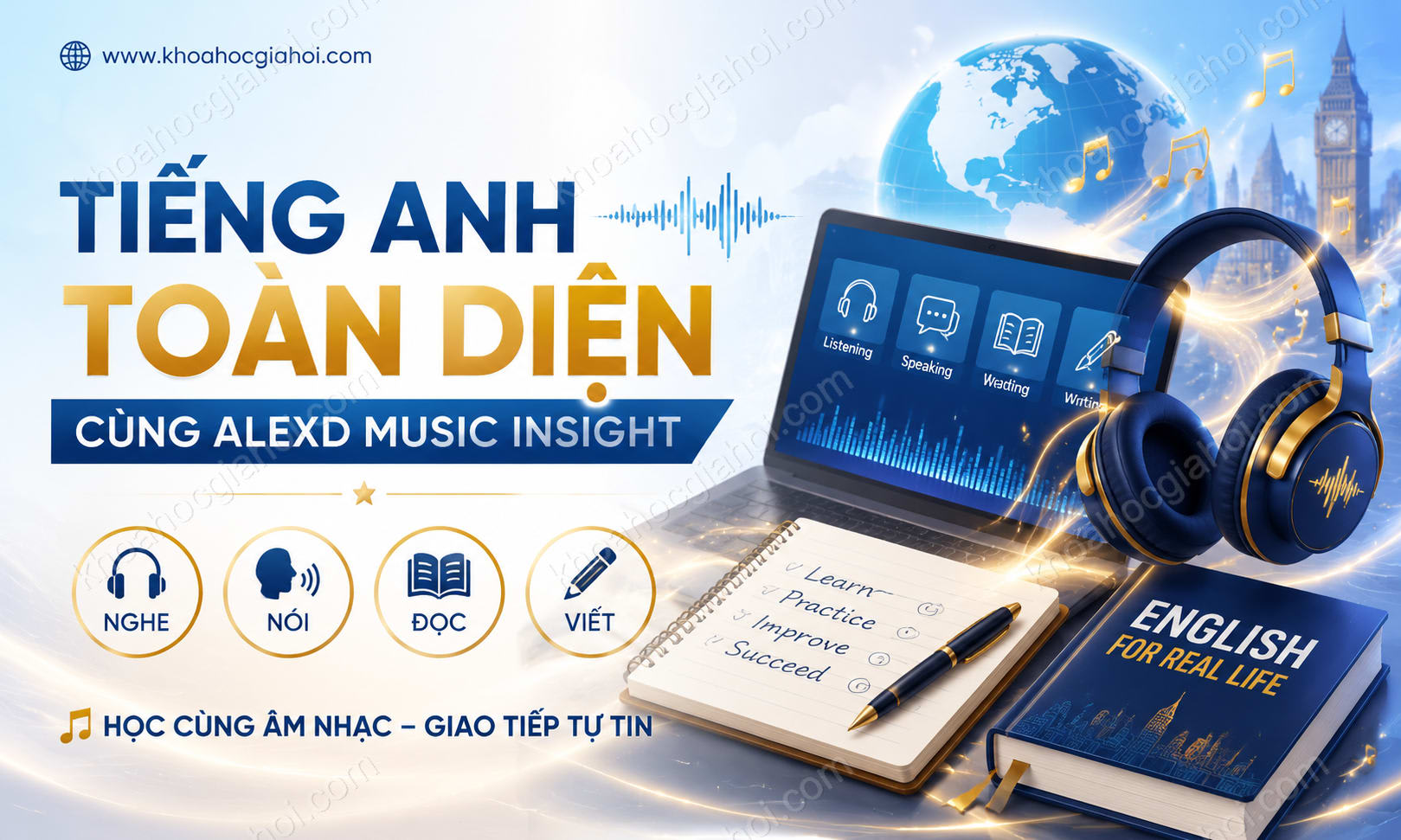Khóa Học Tiếng Anh Toàn Diện Cùng Alexd Music Insight