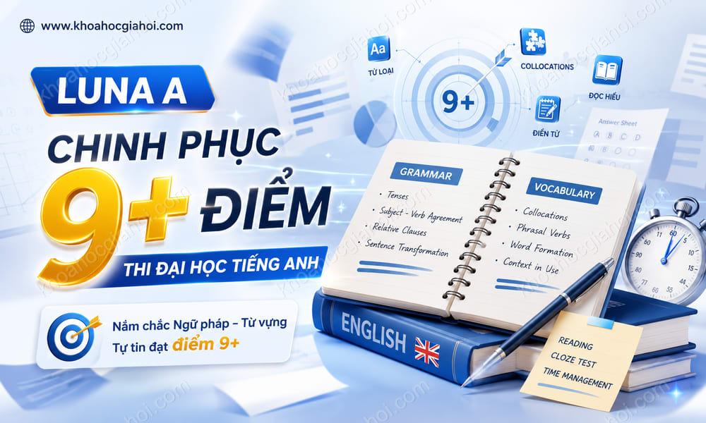 Khóa Học Luna A: Chinh Phục 9 Điểm Thi Đại Học Môn Tiếng Anh I