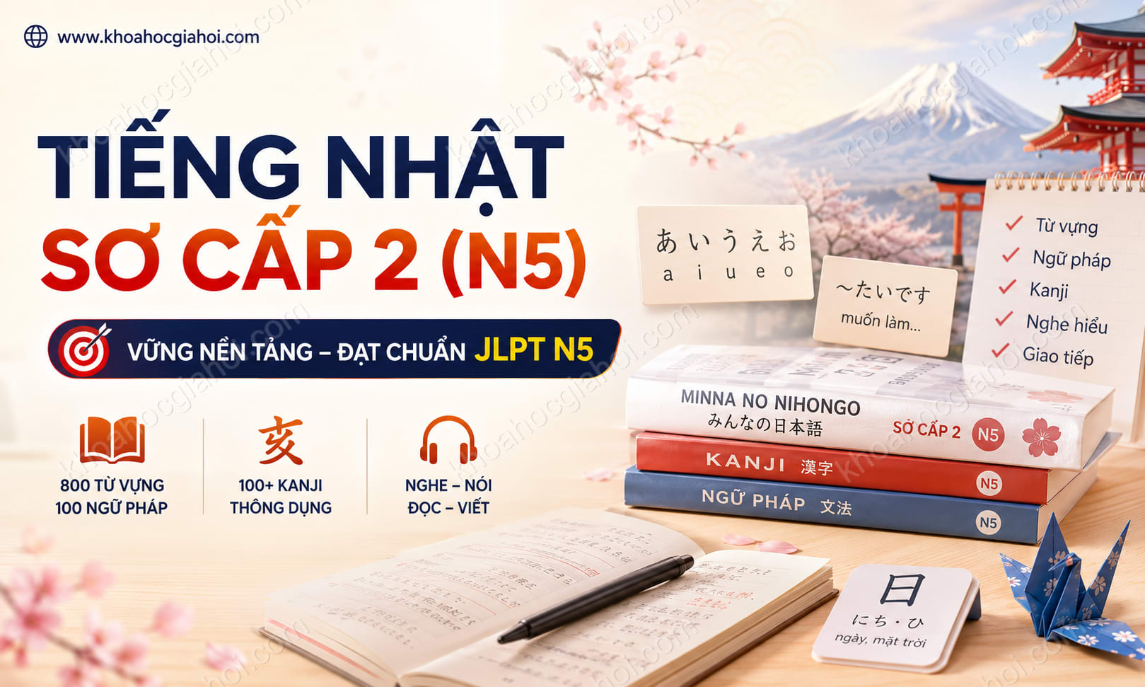 Khóa Học Tiếng Nhật Sơ Cấp 2 (N5) Khóa Học Tiếng Nhật Sơ Cấp 2 (N5)