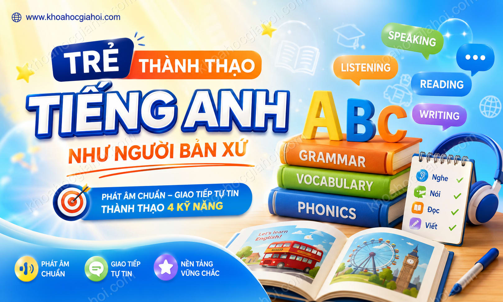 Khóa Học Trẻ Thành Thạo Tiếng Anh Như Người Bản Xứ