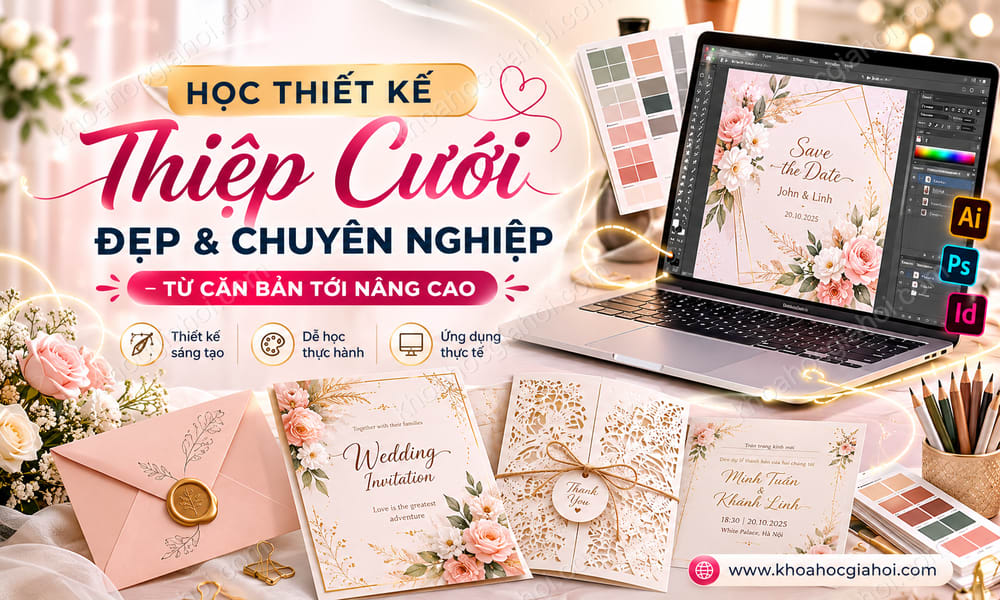 Khóa Học Học Thiết Kế Thiệp Cưới Đẹp Từ Căn Bản Tới Nâng Cao