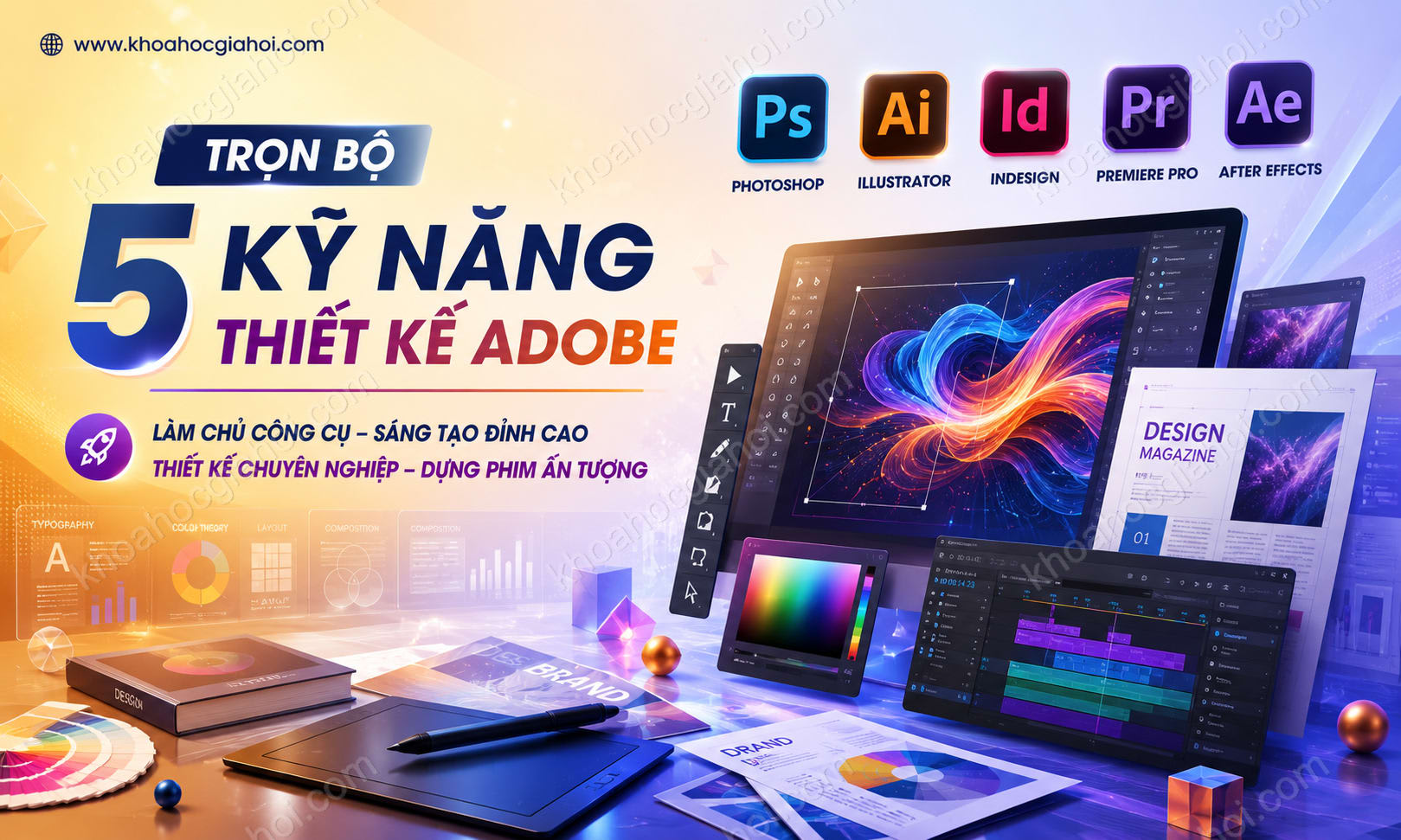 Trọn Bộ 5 Kỹ Năng Thiết Kế Adobe Trọn Bộ 5 Kỹ Năng Thiết Kế Adobe