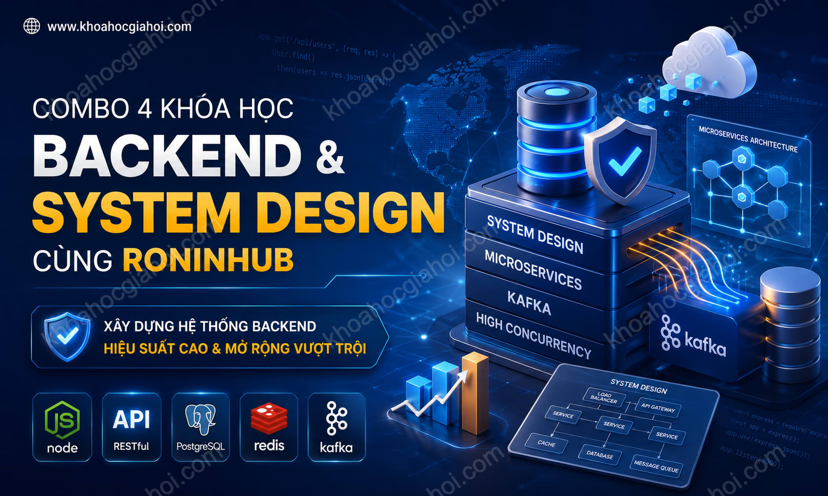 Combo 4 Khóa Học Siêu Cấp Backend & System Design Cùng Roninhub Combo 4 Khóa Học Siêu Cấp Backend & System Design Cùng Roninhub