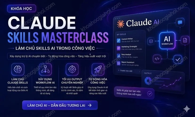 Khóa Học Claude AI Skills – Tự Động Hóa Và Nâng Cao Hiệu Quả Trong Công Việc