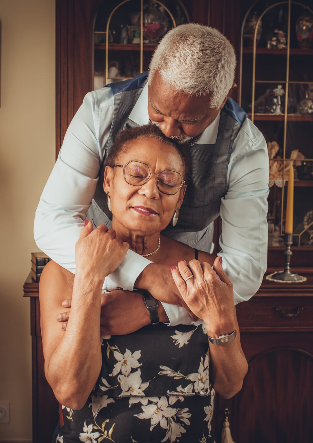 An older couple enjoying life together