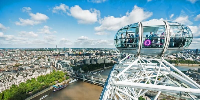 Passengers Inside Viewing Capsules, Taking In The Spectacular Panoramic Sights.