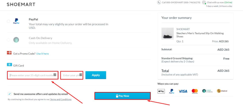 Redeem Shoemart Gift Card