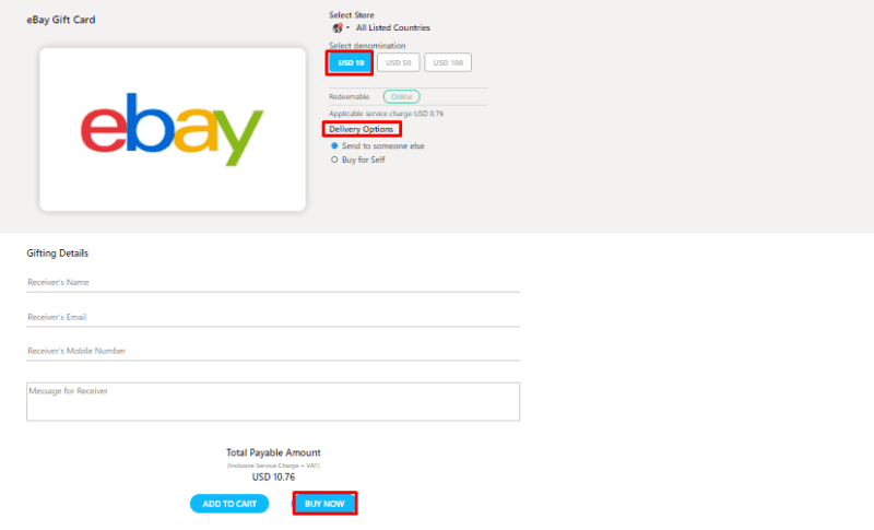 Get eBay Gift Card