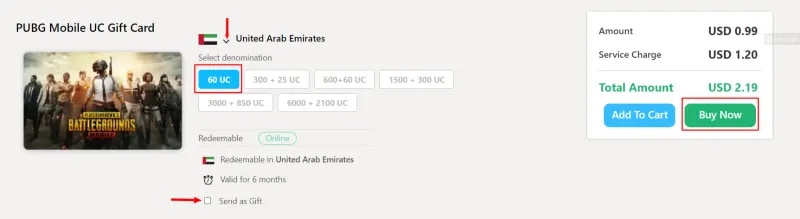 How to get PUBG MOBILE UC gift card