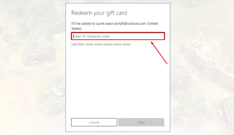 Redeem Xbox Gift Card