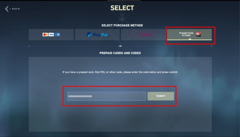 Redeem Valorant Gift card