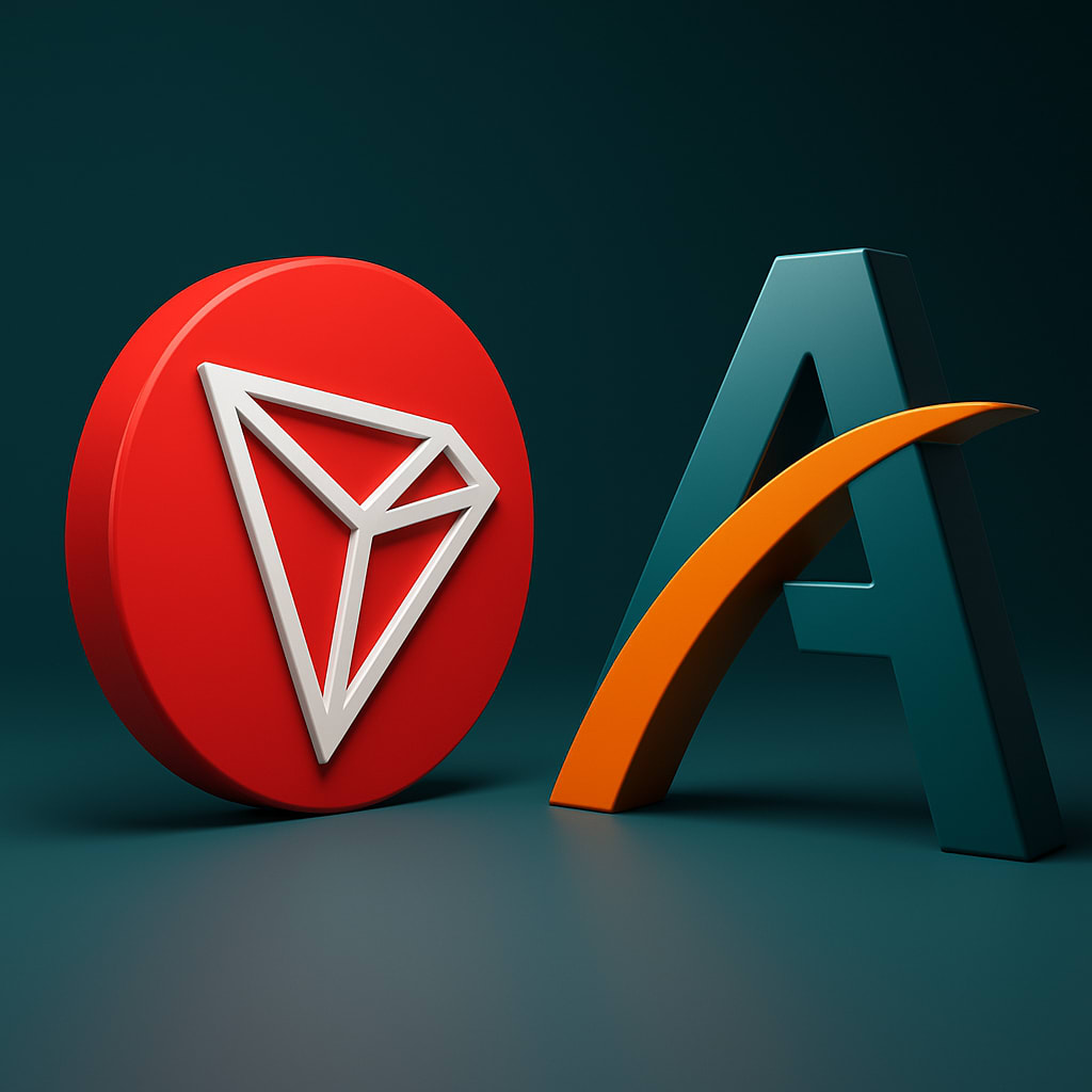 TRON and ArcVaults logos