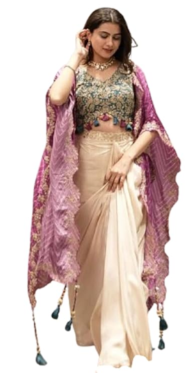 Lehenga Choli For Womens And Girls Crepe silk