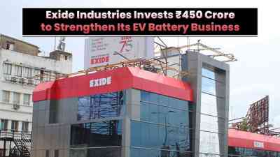 Exide Industries Invests ₹450 Crore to Strengthen Its EV Battery Business