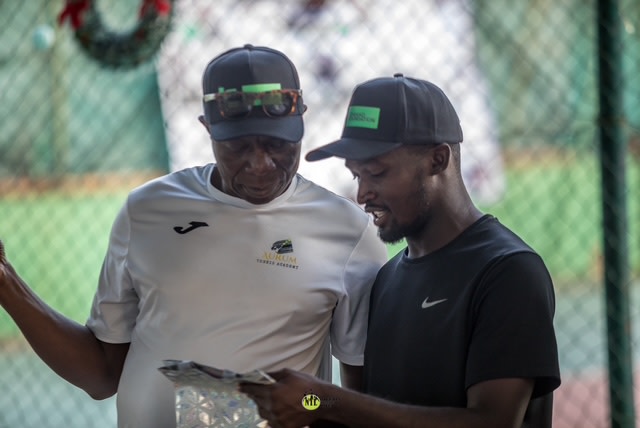Tennis coaching session