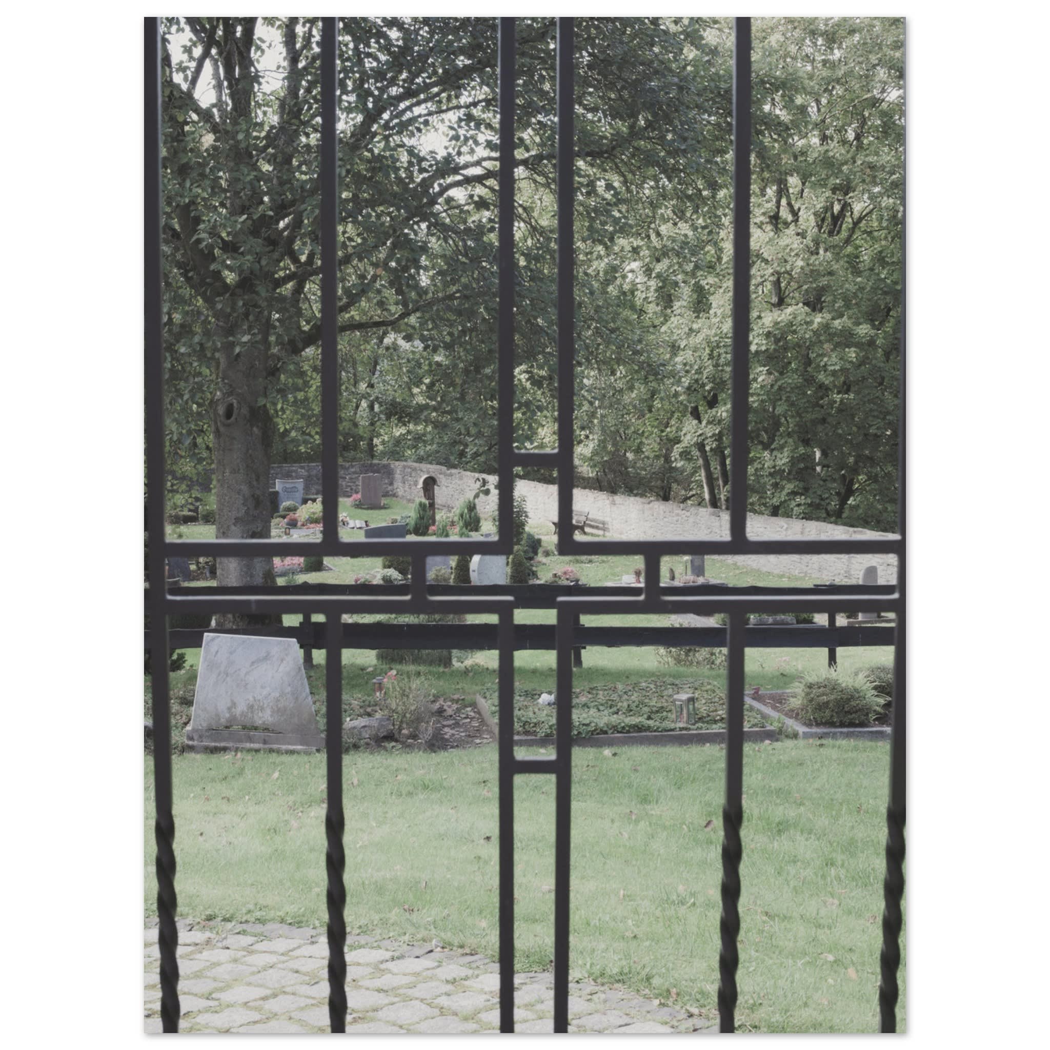 Cemetery Gate Near Schloss Burg With a Cross Photo Wall art ae29dc81-064b-4e4e-96f7-bc2ea5e7c7d6