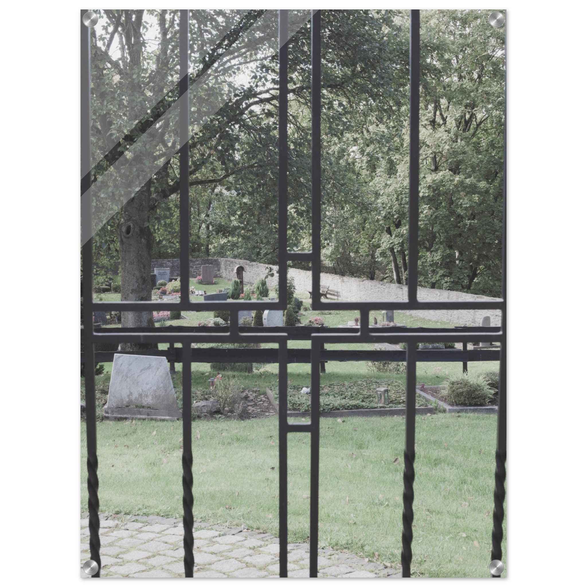 Cemetery Gate Near Schloss Burg With a Cross Photo Wall art f42ca30d-d3d4-4dd9-8819-2bc17e0fbee3