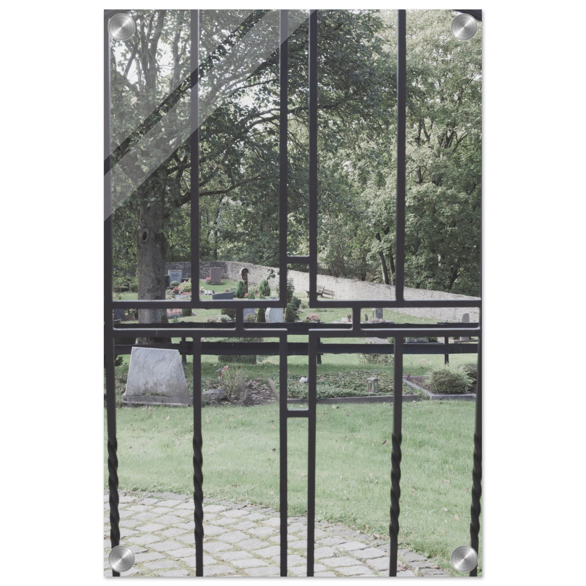 Cemetery Gate Near Schloss Burg With a Cross Photo Wall art d858ca66-36c8-42b9-8738-0c2f55f51e31