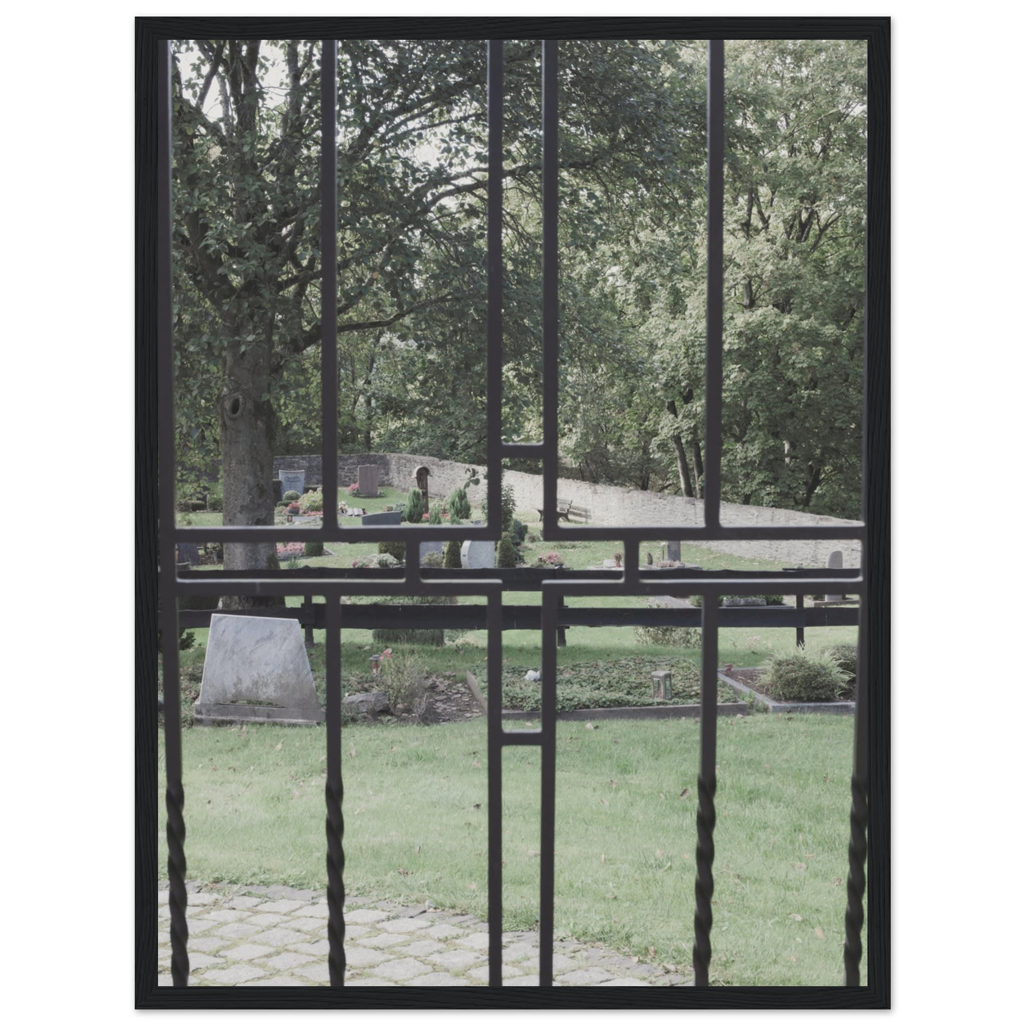 Cemetery Gate Near Schloss Burg With a Cross Photo Wall art bb2782e7-d3d9-444f-8d35-c2bd0f53ecb5