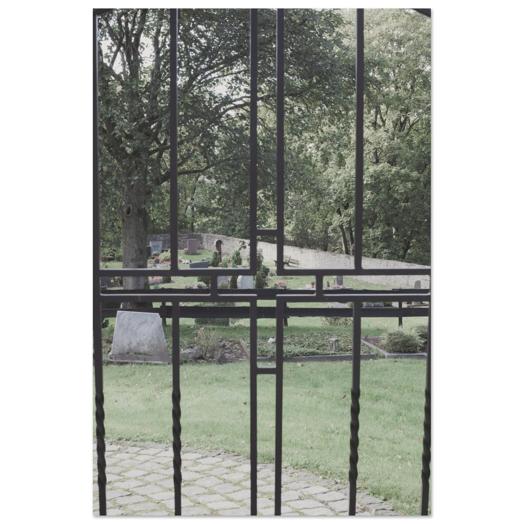 Cemetery Gate Near Schloss Burg With a Cross Photo Wall art 3447c47f-5e06-4f6b-a0df-945ef5f01a0f