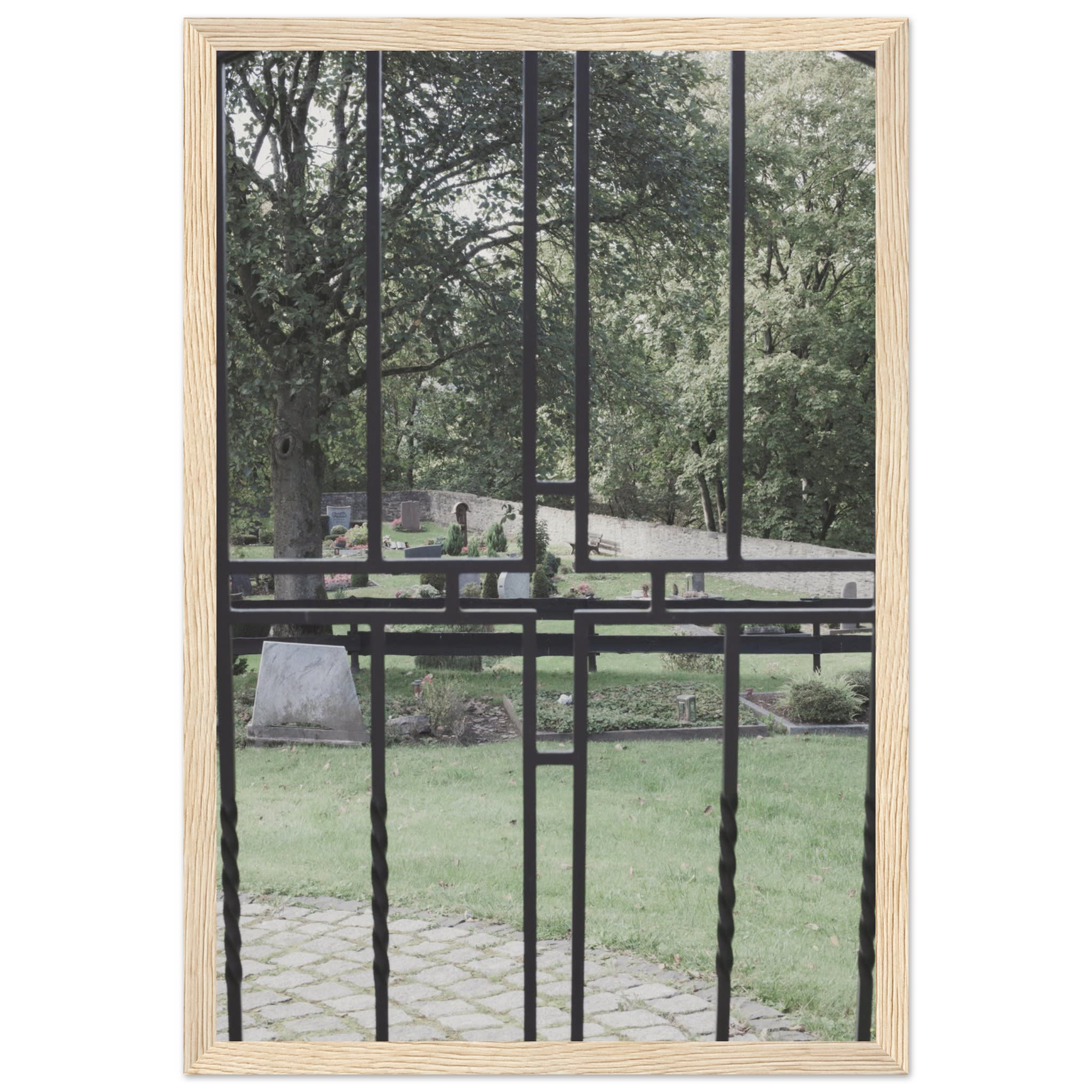 Cemetery Gate Near Schloss Burg With a Cross Photo Wall art ad166b99-f474-425d-a06b-426646774f73
