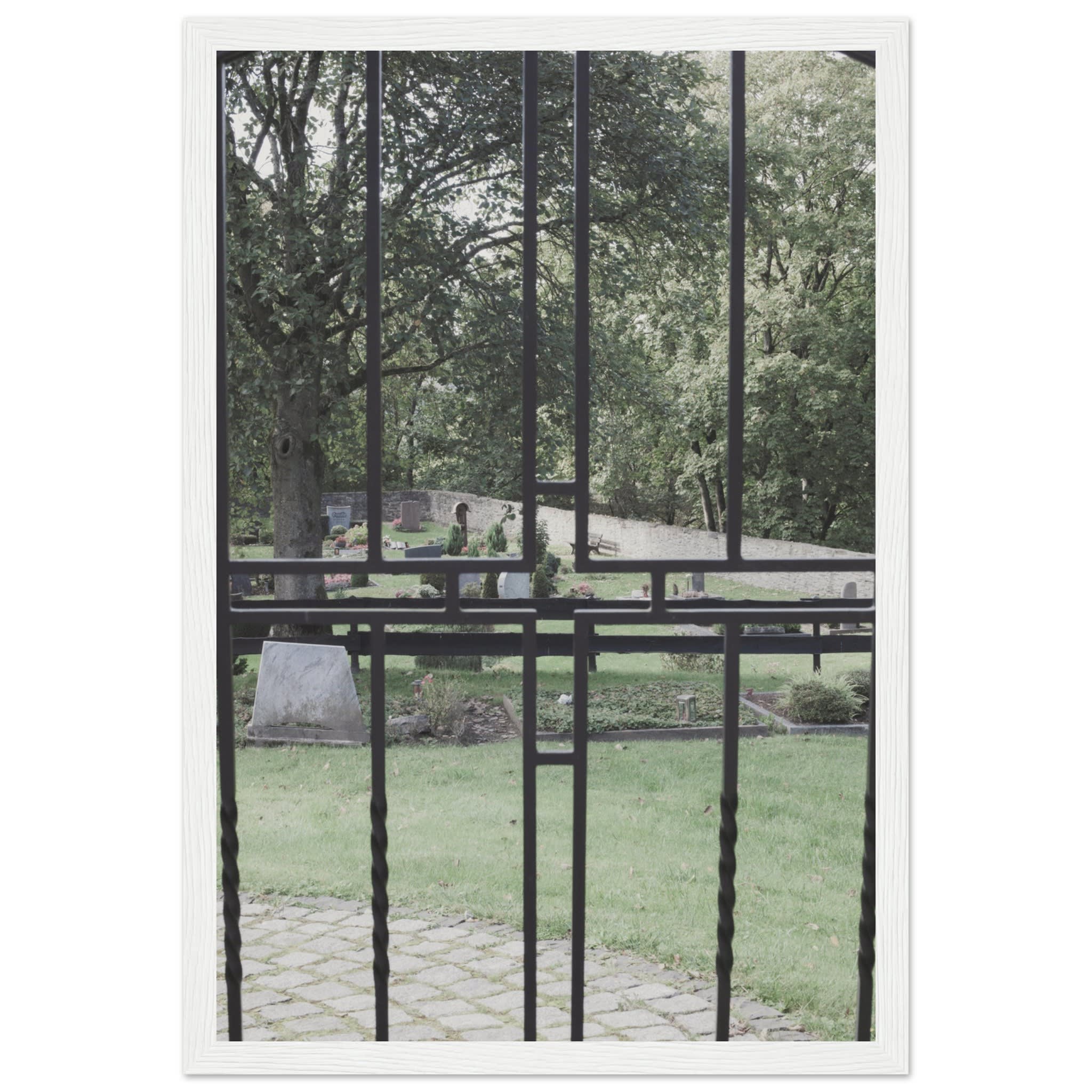 Cemetery Gate Near Schloss Burg With a Cross Photo Wall art 792fc603-8221-4a9a-99d0-b590af584e3d
