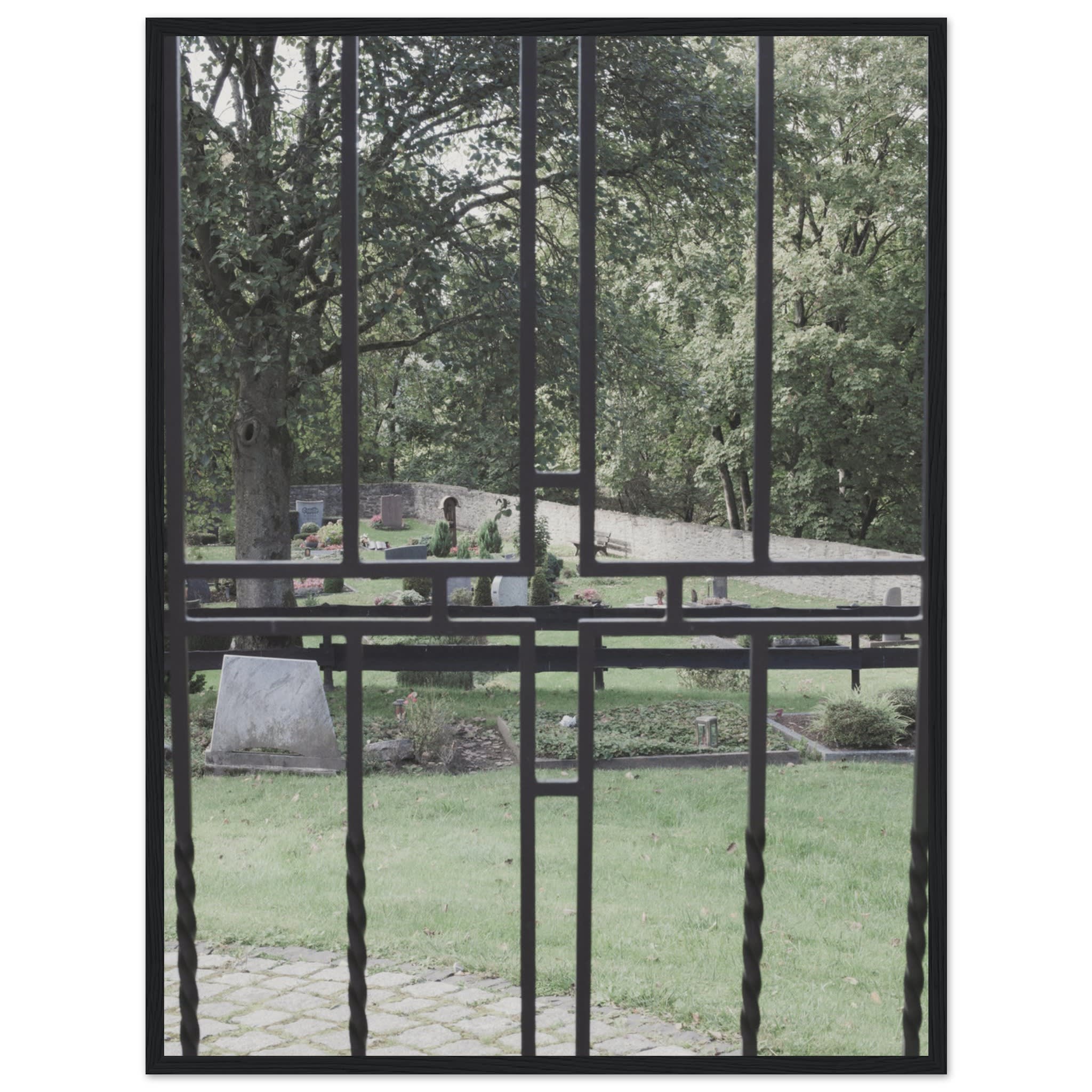 Cemetery Gate Near Schloss Burg With a Cross Photo Wall art 3c9c4fa6-96bd-47cb-95b4-ce819267da63